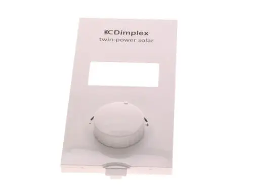 Weiße Blende mit Drehknopf zur Einstellung. Minimalistisches Design, geeignet für die Integration in ein Bosch-Gerät.